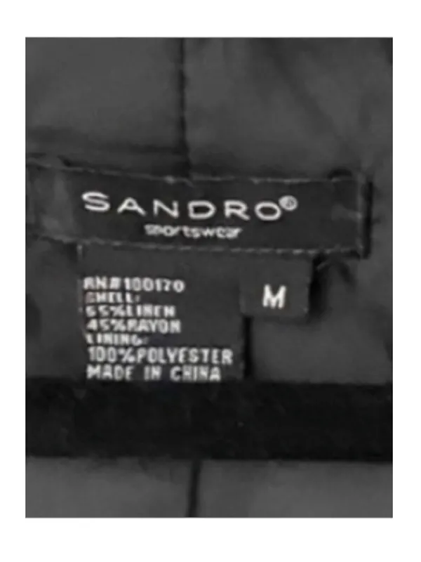 Sandro 𖦹 Cropped Swing Jacket 𖦹 Metallic Black + Silver Hardware 𖦹 Medium 𖦹 - Image 10