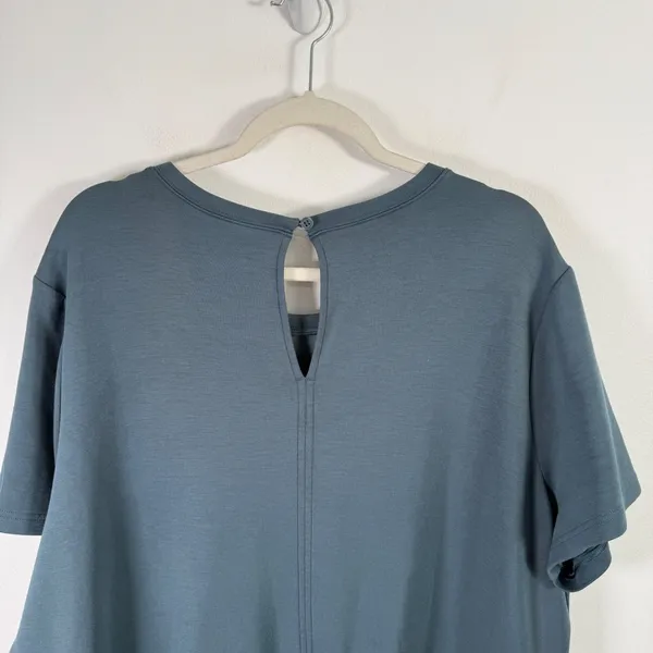 Spanx Air‎ Essentials Short Sleeve Romper Storm Blue Modal Womens Plus 3x - Image 12