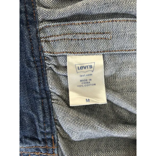 Levi's dark wash denim peplum jacket M - Image 3
