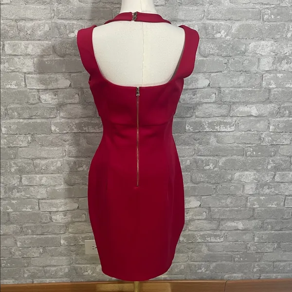 Guess Red Scuba Bodycon Mini Dress - Image 4