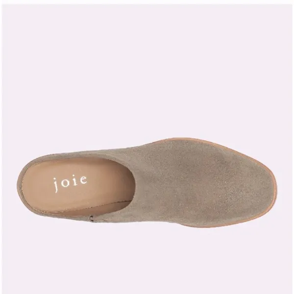 Joie Suede Wedge Mules Womens 38 Tan Wood Heel‎ Slip On Excellent Boho Casual - Image 5