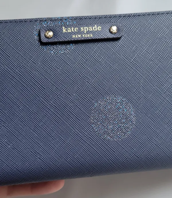 kate spade navy polka dot zip-around wallet - Image 3