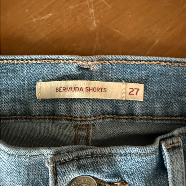 Levi's Light Blue Denim Bermuda Shorts - Image 3