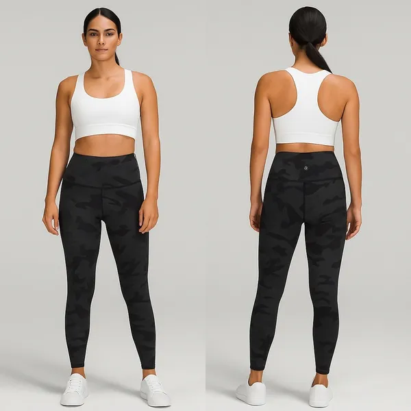 Lululemon Wunder Under High-Rise Tight‎ 25"Full-On Luxtreme 10 Black Gray Camo - Image 2