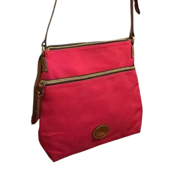 Dooney & Bourke fuschia Pink Nylon Leather Trim Crossbody Messenger Bag J8416851 - Image 4
