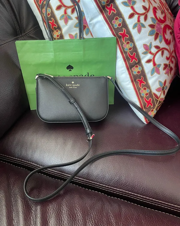 Kate Spade Schuyler Small Crossbody Black Leather Bag KE702 $249 - Image 3