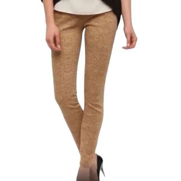 Urban Outfitters BDG 24x30 High Rise Cigarette Ankle Snake Print Tan Pants Jeans - Image 2