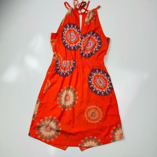 Orange Halter Casual Dress Size‎ Small - Image 5