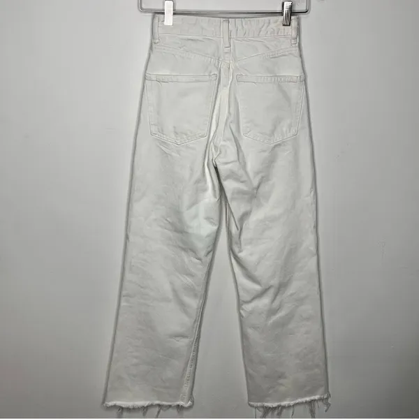 Zara white wide‎ leg jeans size 0 - Image 5