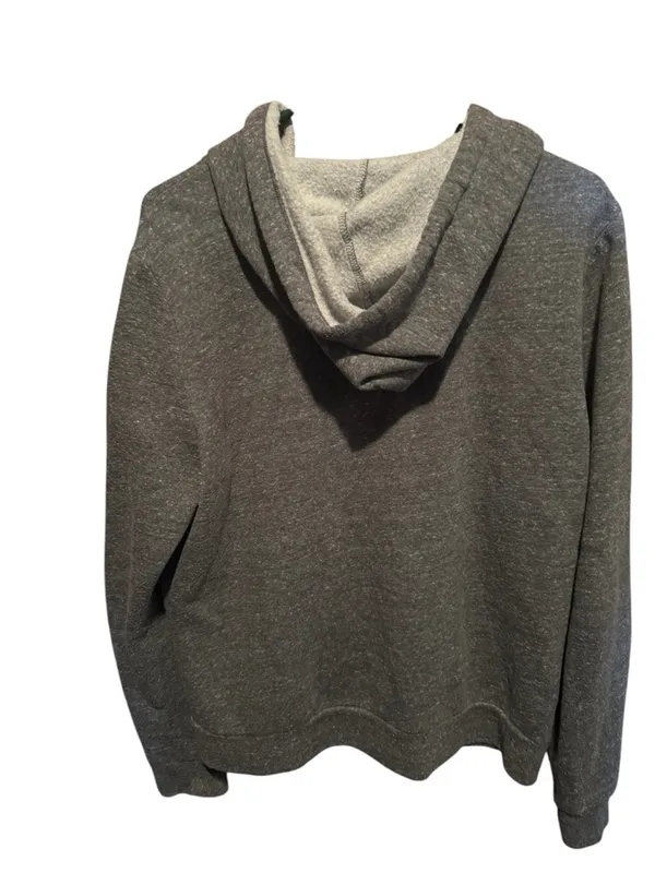PINK Victoria's Secret Gray Zip Hoodie with Black Drawstrings Y2K - Image 3