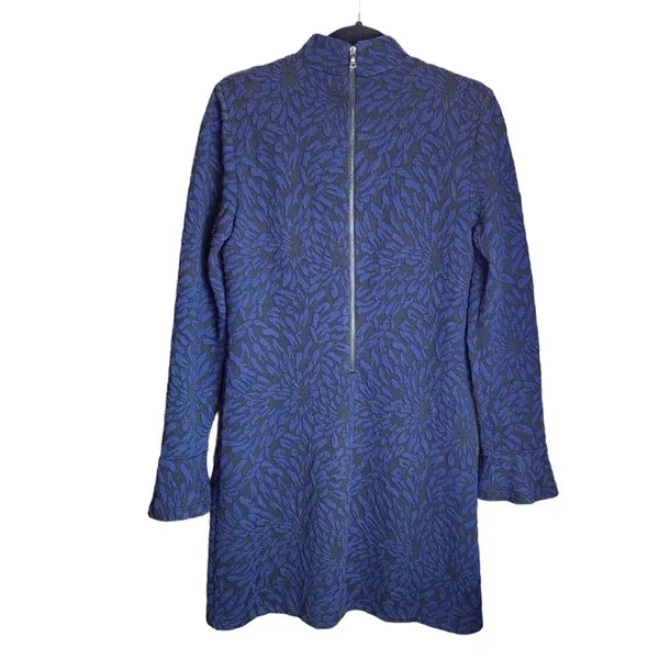 Anthropologie Hutch Michaela dress‎ long sleeve mock neck black navy blue M - Image 4