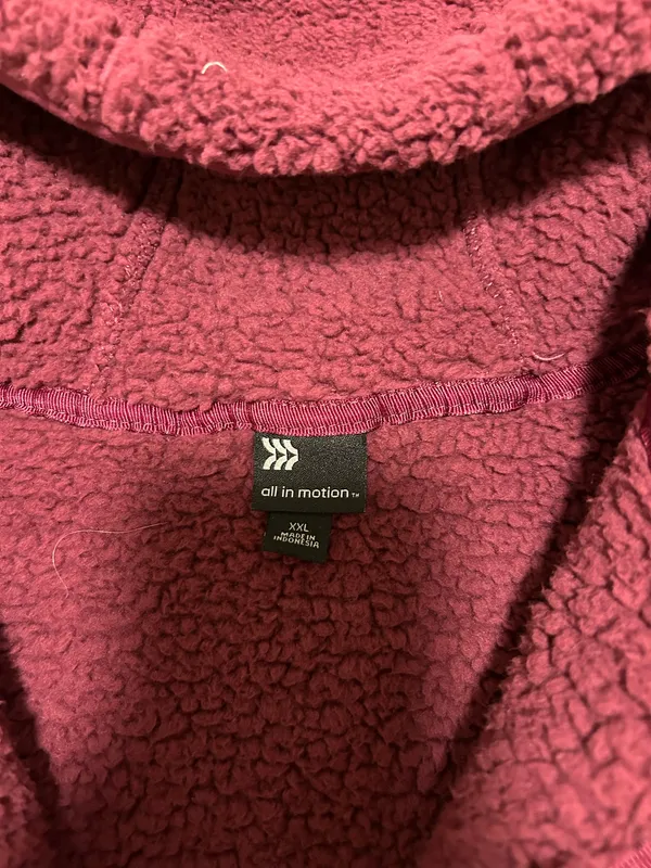 All in Motion Burgundy Sherpa 1/4 Zip - Image 2