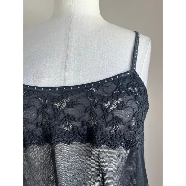 Source Unknown Whimsigoth Sheer Lace Babydoll Tank Goth Grunge Fairycore Top Size S/M - Image 7