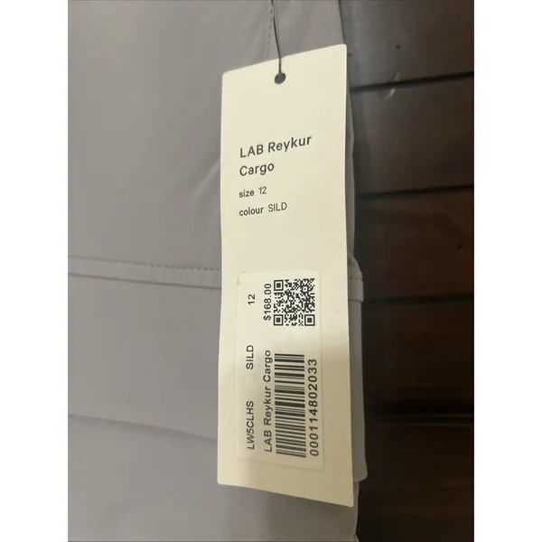 Lululemon LAB Reykur Cargo Pants Gray Womens Sz 12 Hiking Utility Tech NEW Rare - Image 3