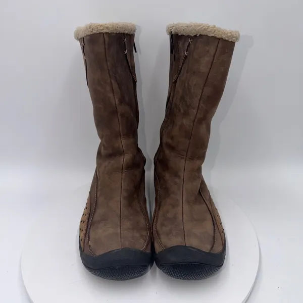 Keen Stockholm Brown Leather Faux Shearling Lined Winter Boots Womens Size 6.5 - Image 3