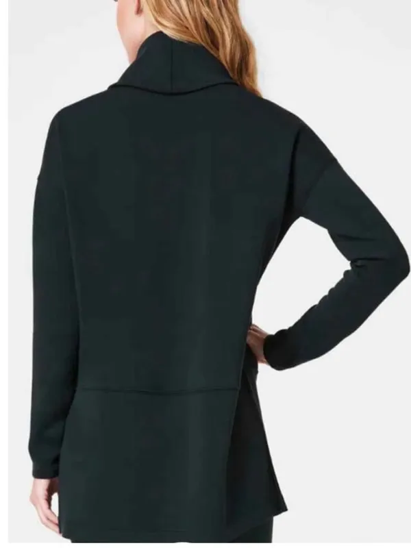 SPANX AirEssential Black Cowlneck Tunic Pullover
Sweater Turtleneck Women's M - Image 2