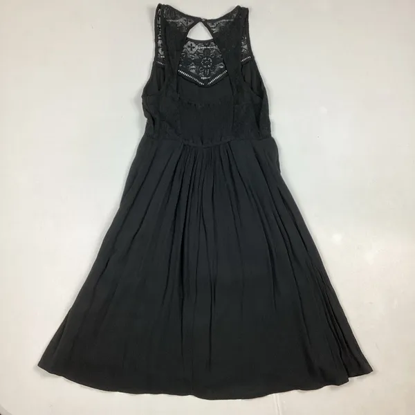 Abercrombie & Fitch Black Sleeveless Lace Cocktail Mini Dress XS - Image 2