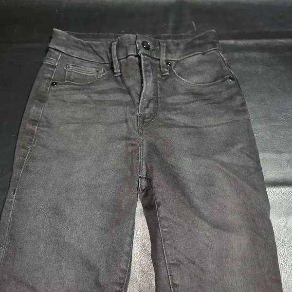 Good American Womens Black Good Legs‎ Step Hem Jeans 0/25 0 - Image 3