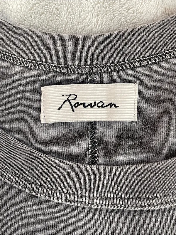 Rowan Pruitt Tank Top 100% cotton ribbed Gray boho festival casual streetwear S - Image 5