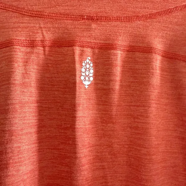 Free People Movement Orange Fearless long-sleeve cropped v-neck top athletic - Image 8
