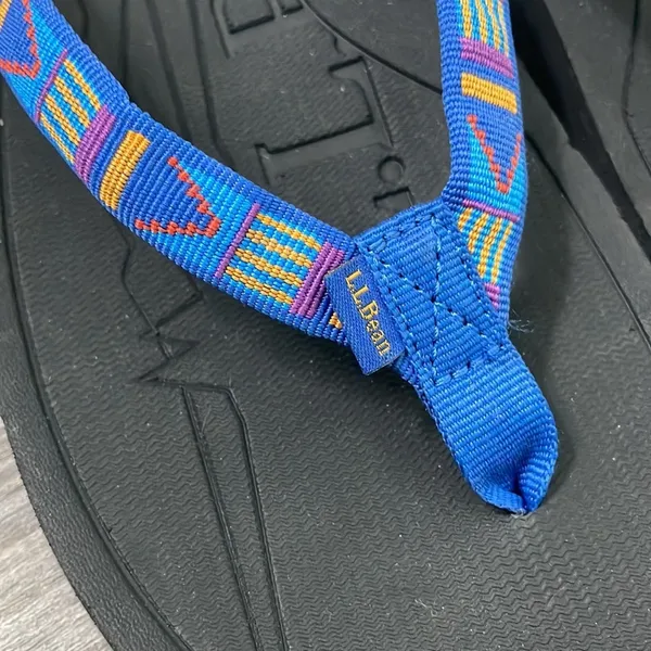 LL Bean Katahdin Flip flops sandal Purple Ocean Mesa Blue Size 9 - Image 3