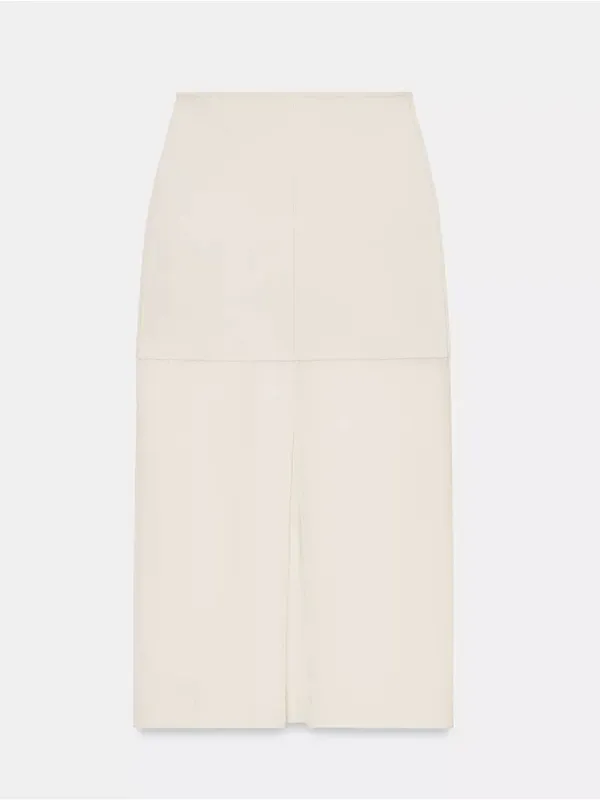 Zara NWT SET Cream V-Neck Balloon Sleeve Top & Skirt - Image 9
