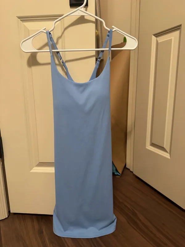 Amazon Blue athletic dress with built in bra and shorts - Image 4