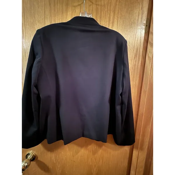 Investments Womens Size 16 Black 3 Button Front Pockets Blazer Suit Jacket Coat - Image 5