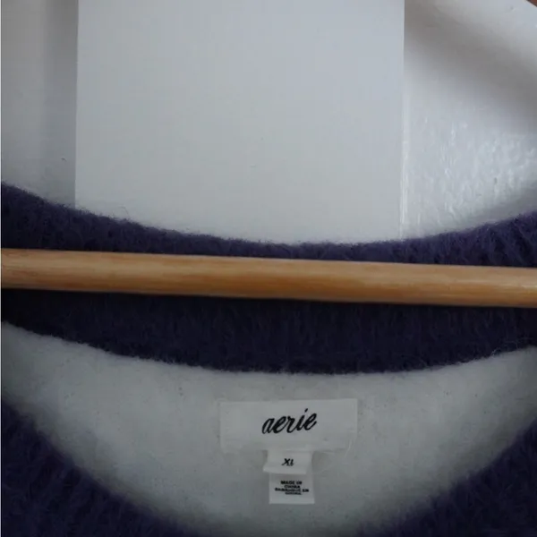 Aerie Fluffy Striped Oversized Sweater - Image 3