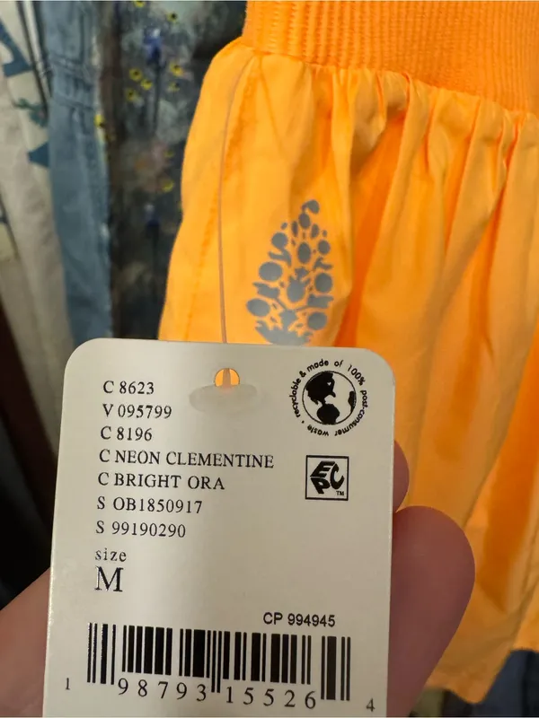 NWT Free People FP Movement Carpe Diem Shorts - Neon Clementine Orange - Medium - Image 9