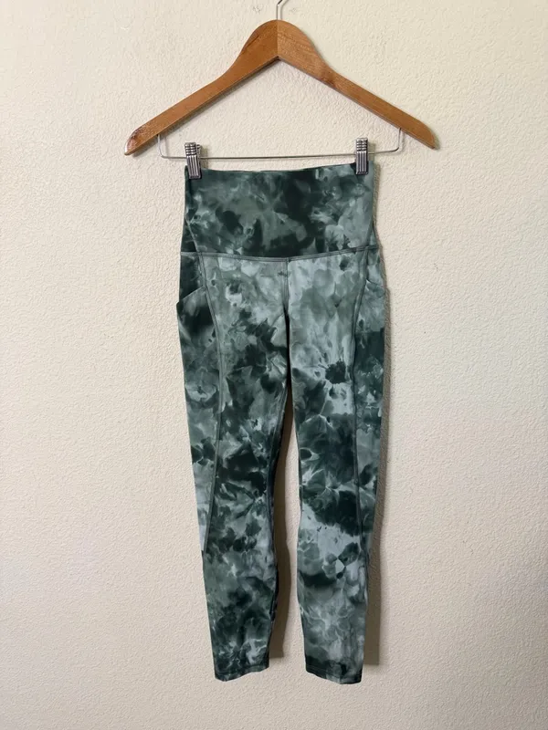 Lululemon‎ Align High-Rise Pant with Pockets 25" Green Diamond Dye Womens Size 4 - Image 2