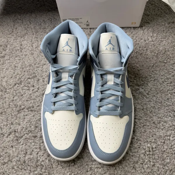 Jordan 1 Mid Sail Diffused Blue Grey BQ6472-140 Womens 12 Sneaker Mid Top - Image 2