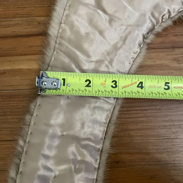 Vintage Light Brown Mink Fur Collar Neck Wrap One Size - Image 9