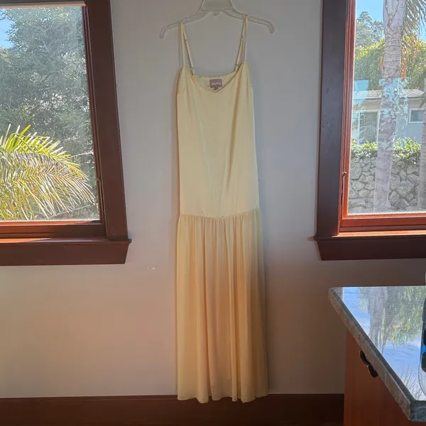Show Me Your Mumu Dalia Maxi Dress in Pale Yellow Size Small NO SCARF - Image 3