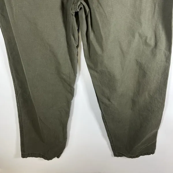 Madewell Twill Wide Leg Utility Pants Woman’s Size 32 Olive Green‎ Boho - Image 7