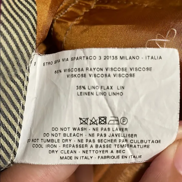 Vintage Etro‎ Cropped Trousers Dress Pants Slacks Minimalist old money Academia - Image 6