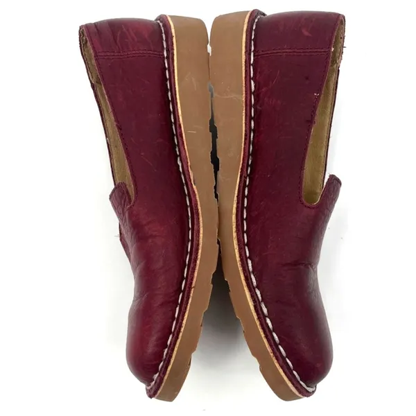 LL Bean Loafers Womens Shoes Sz 6 Burgundy Preppy Coastal Academia Chunky Norm - Image 5