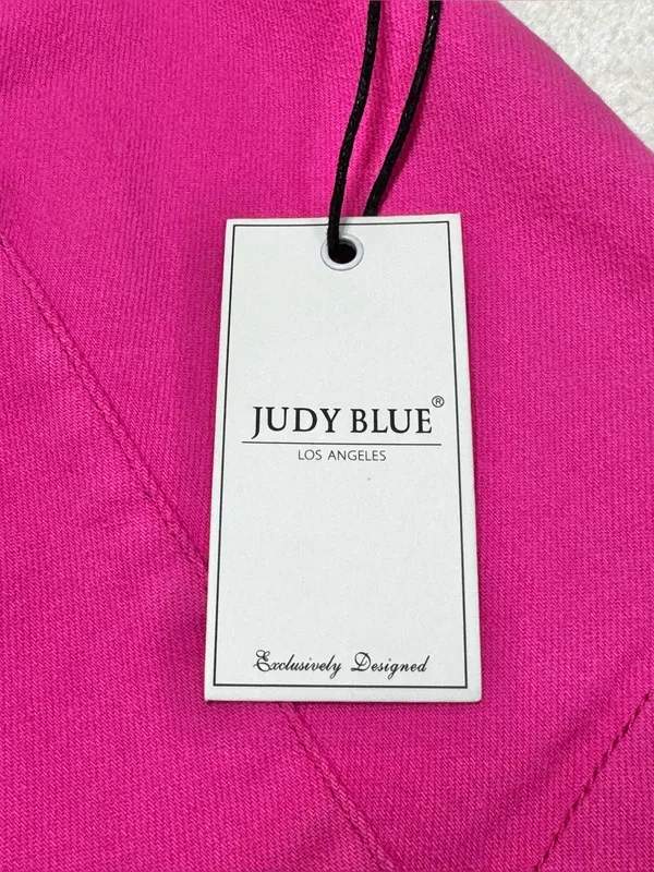 Judy Blue Pink Denim Stretchy Waistcoat Vest Size Medium - Image 13