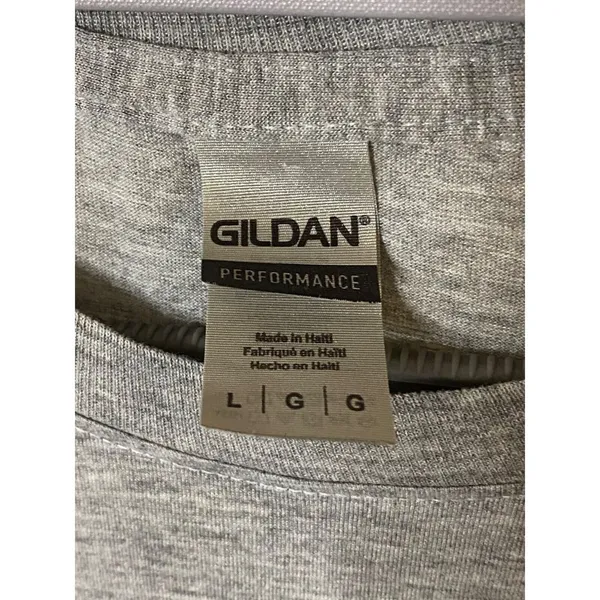 Gildan shirt Womens L Long Sleeve Grey Cheer mom - flawed - Image 4