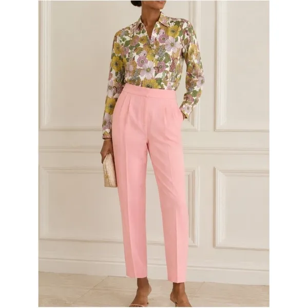 Tuckernuck Wildflower Fields Adalie Jumpsuit Pink Floral Stretch Elegant 6 $298 - Image 2