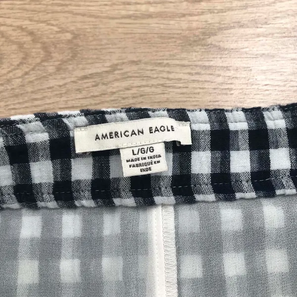American Eagle Gingham Notched Mini Skirt - Image 6
