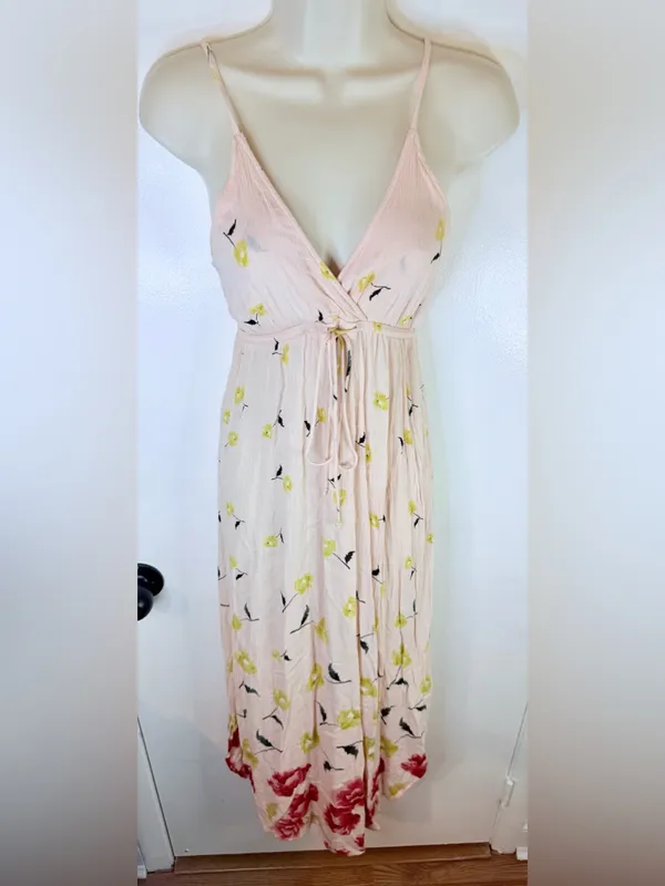 Billabong Women’s M Pink Floral Maxi Dress - Image 2