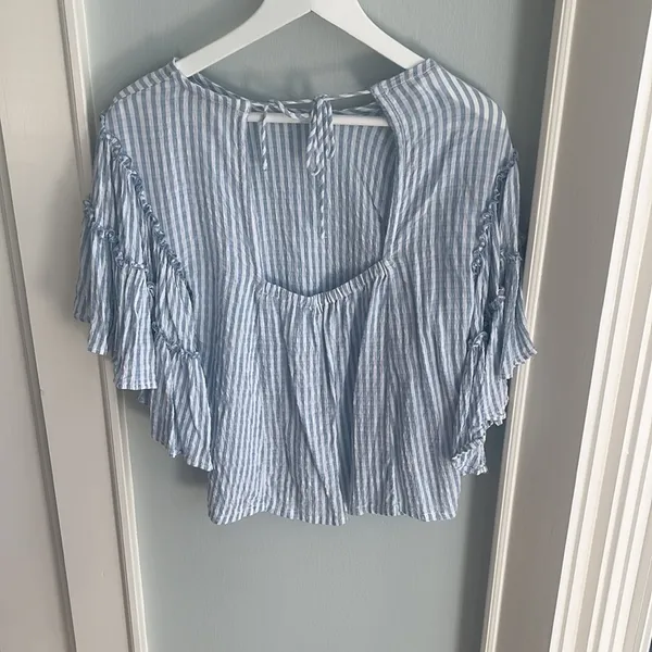 Anthropologie Pilcro Sybil Ruffle-Sleeve Blouse - Image 6