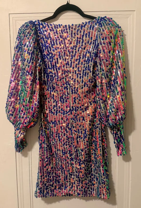 Zara Limited Edition 2019 Multicolored Sequin Mini Dress Size XS - NWT - Image 6