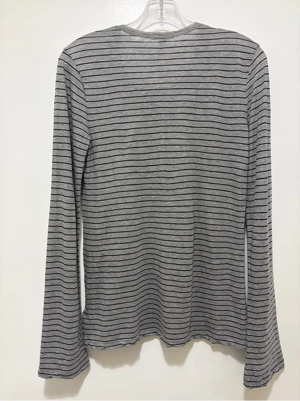 James Perse Bell-Sleeve Striped Tee Heather Grey & Black Size Medium NWT - Image 6