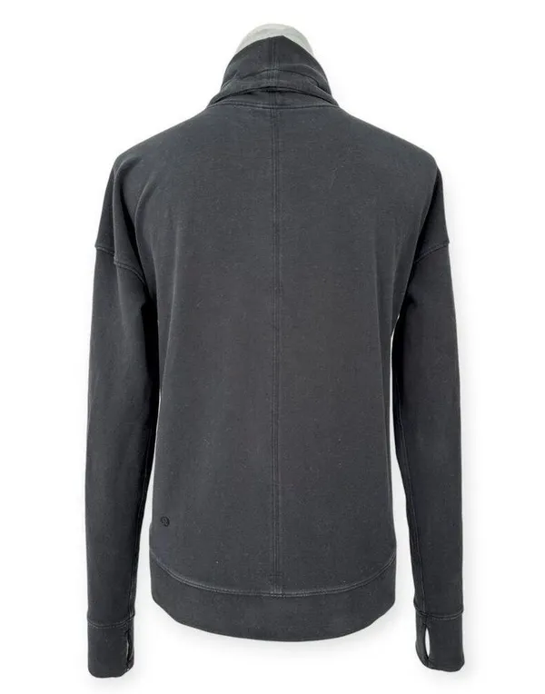 Lululemon | Sz 4 | Go Forward Black Funnel Neck Long-Sleeve Pullover Sweatshirt - Image 10