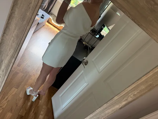 Meshki Mekhi Gywneth Off the Shoulder Bow Mini Dress - Image 2