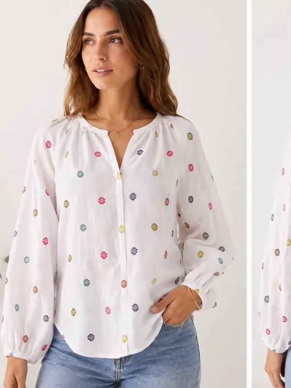 ROLLER RABBIT Kurtoe Embroidered Blouse - Image 2