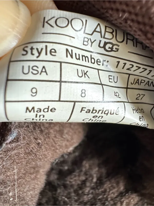 Koolaburra Brown Suede Shearling Slide Slippers Size 9 - Image 6
