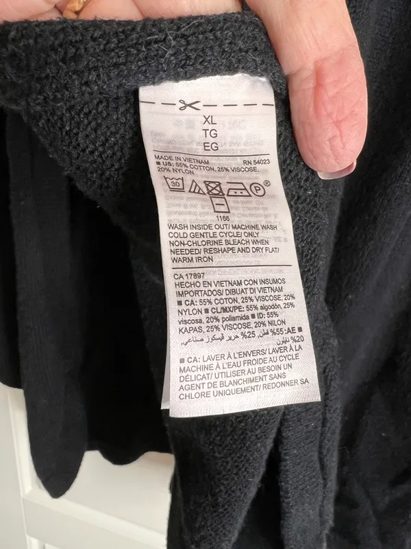 Black Maternity Nursing Sweater Relaxed Fit Sz X large - Image 5